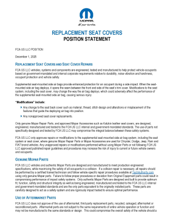 Replacement Seat Covers